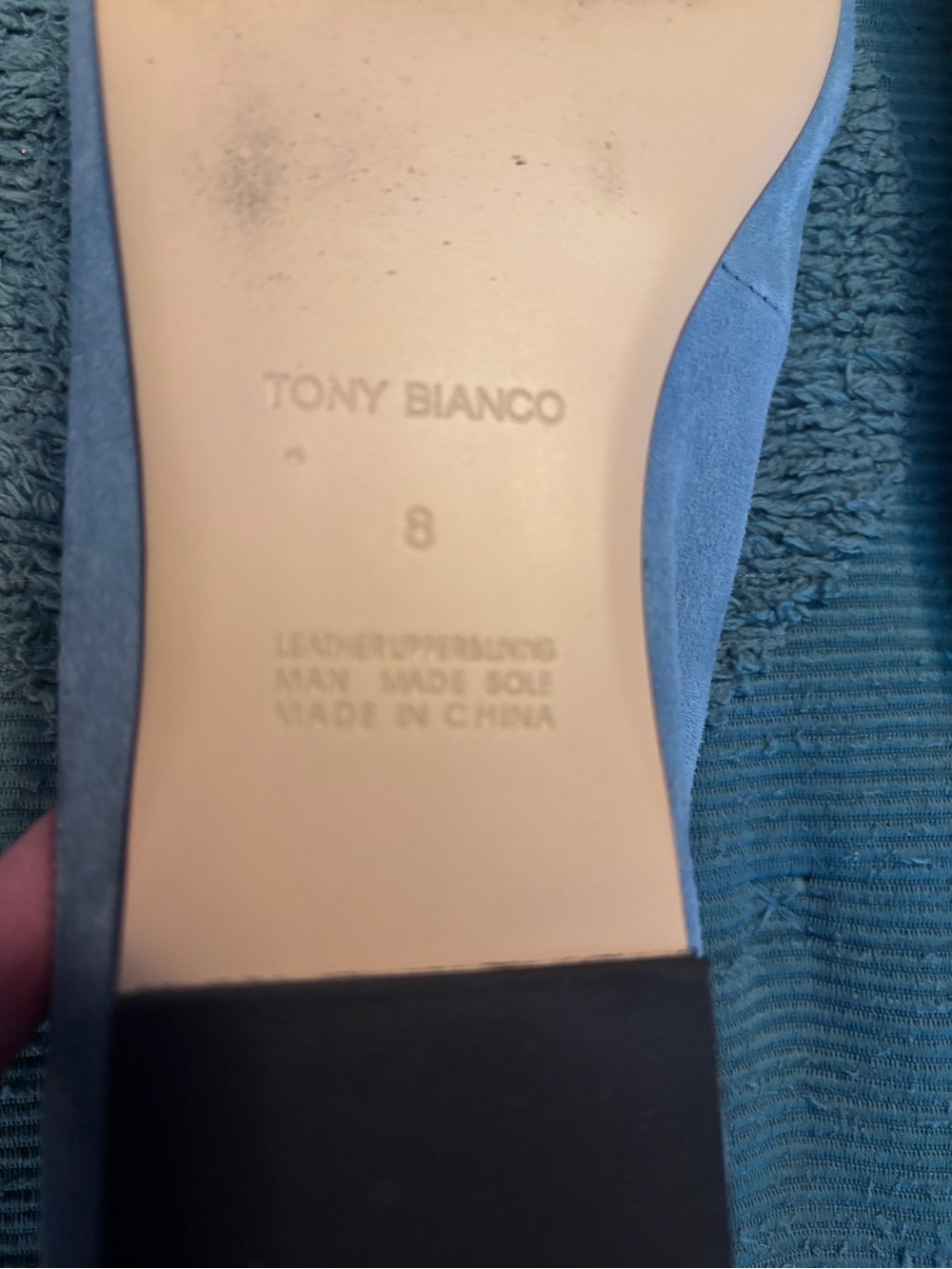 Tony Bianco Blue Suede Flat